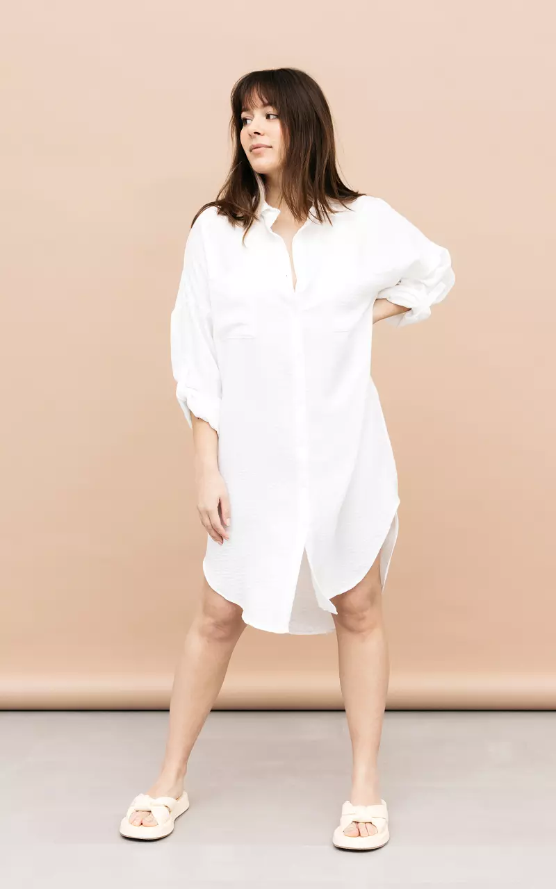 Shirt dress White