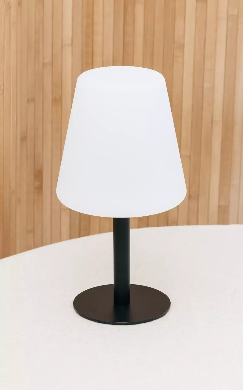 Solar table lamp with switch White Black