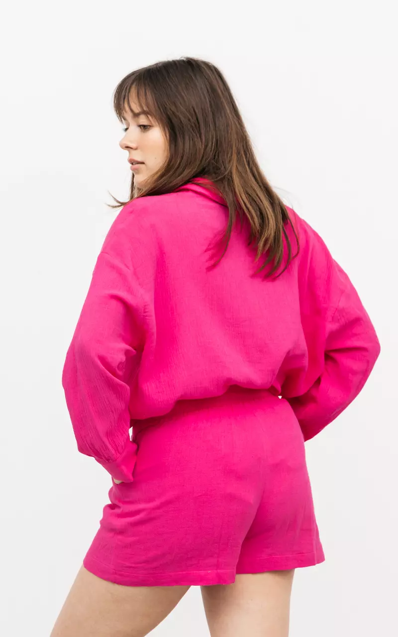 Baumwoll-Shorts mit Taschen Pink