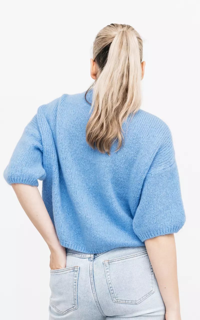 Sweater with short sleeves Blue