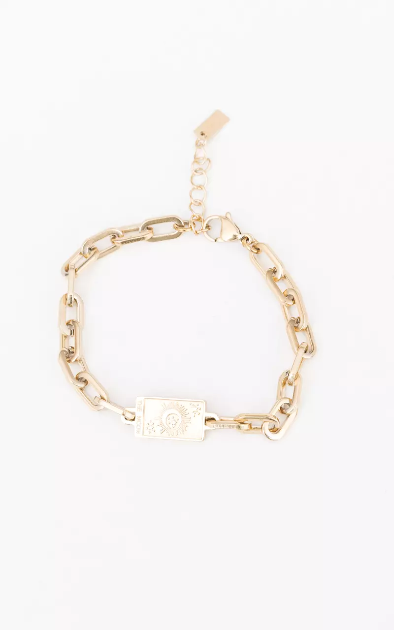 Gold-coloured bracelet with chains Gold