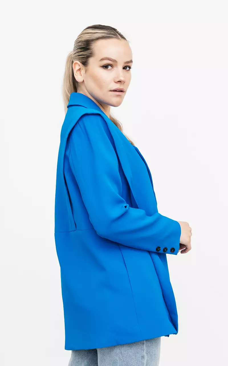 Oversized blazer with shoulder pads Cobalt Blue