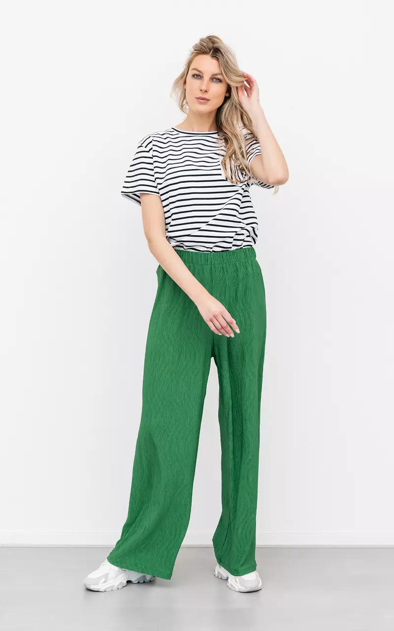 Pleated pants Green