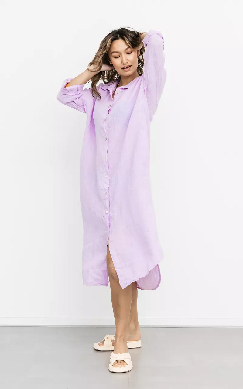 Dress with pearly buttons Lilac