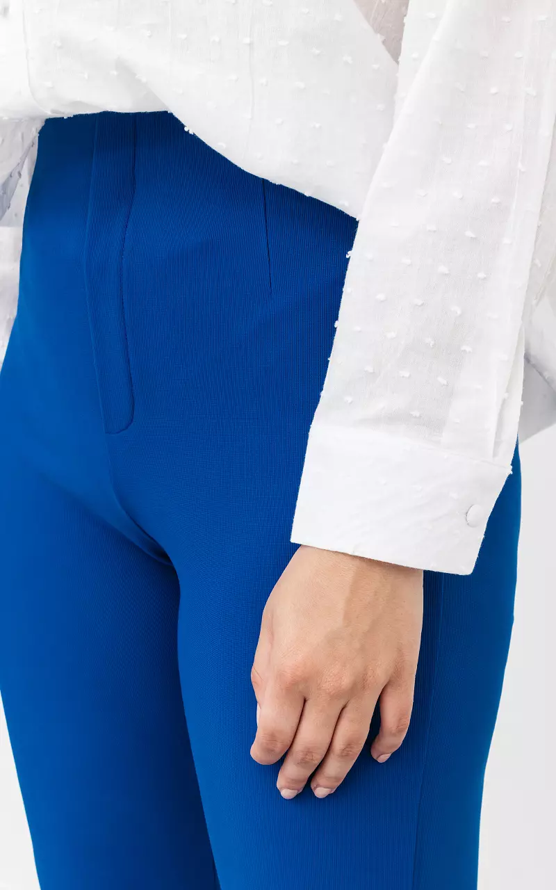Pants with split Blue
