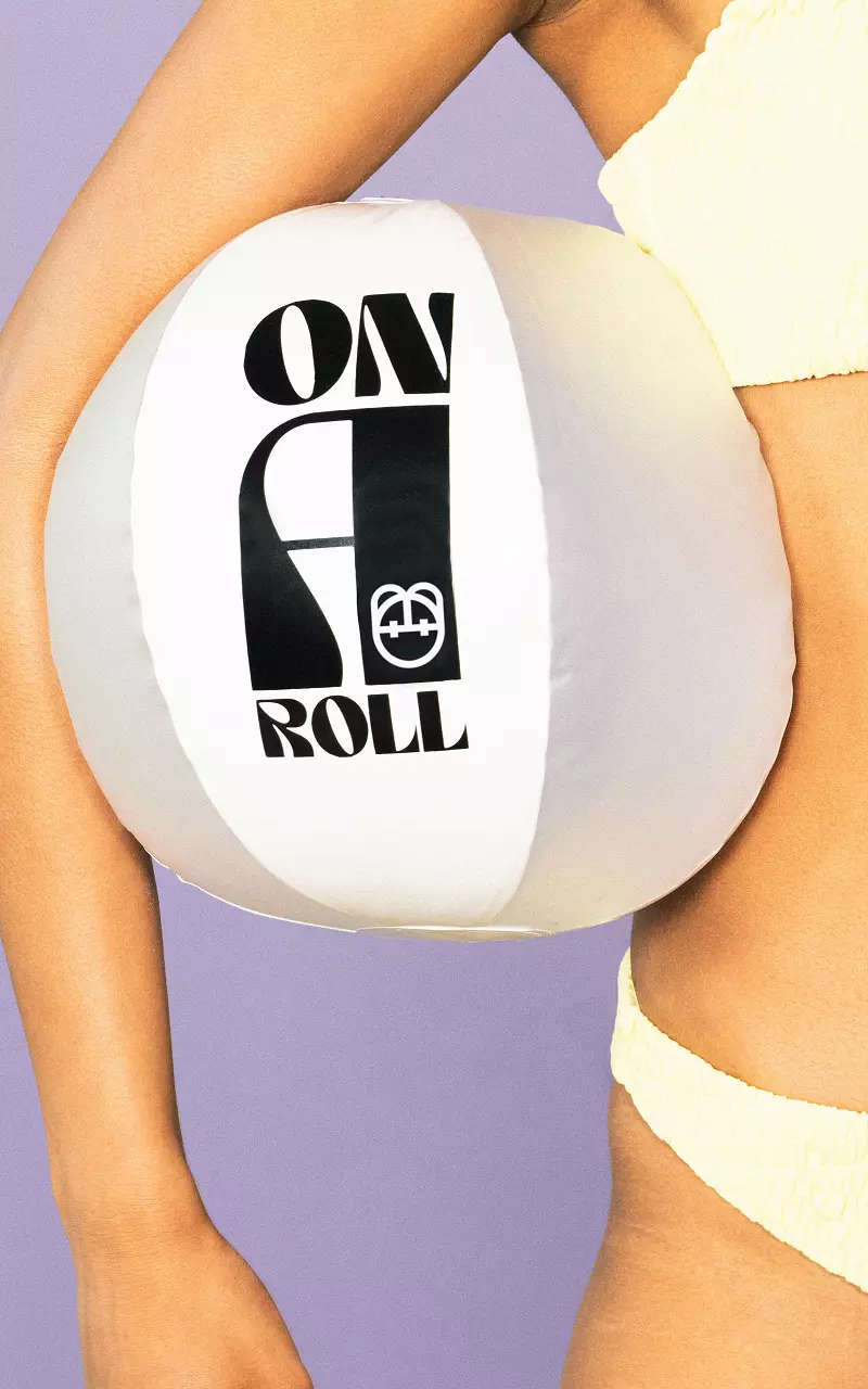 Inflatable beach ball White Black