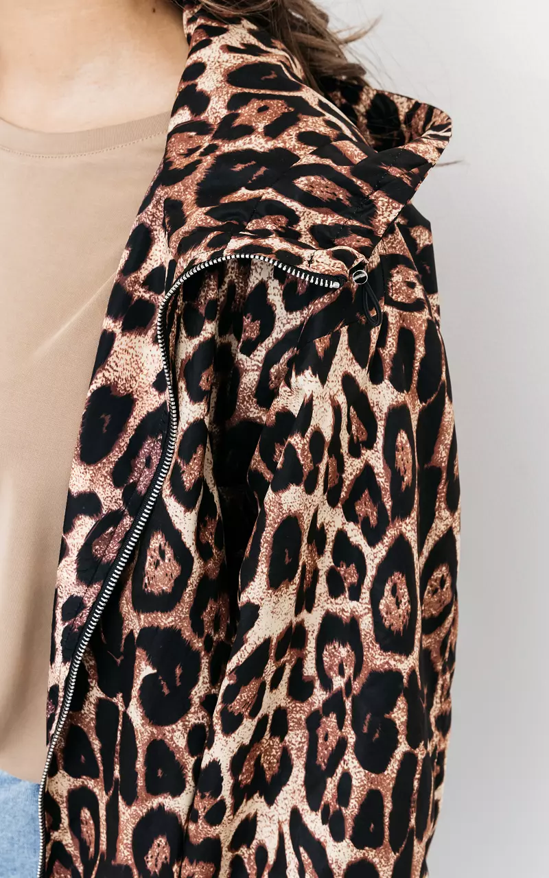 Leoparden-Jacke mit Kapuze Leopard