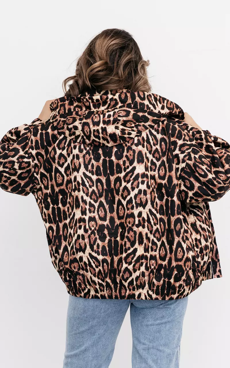 Leoparden-Jacke mit Kapuze Leopard