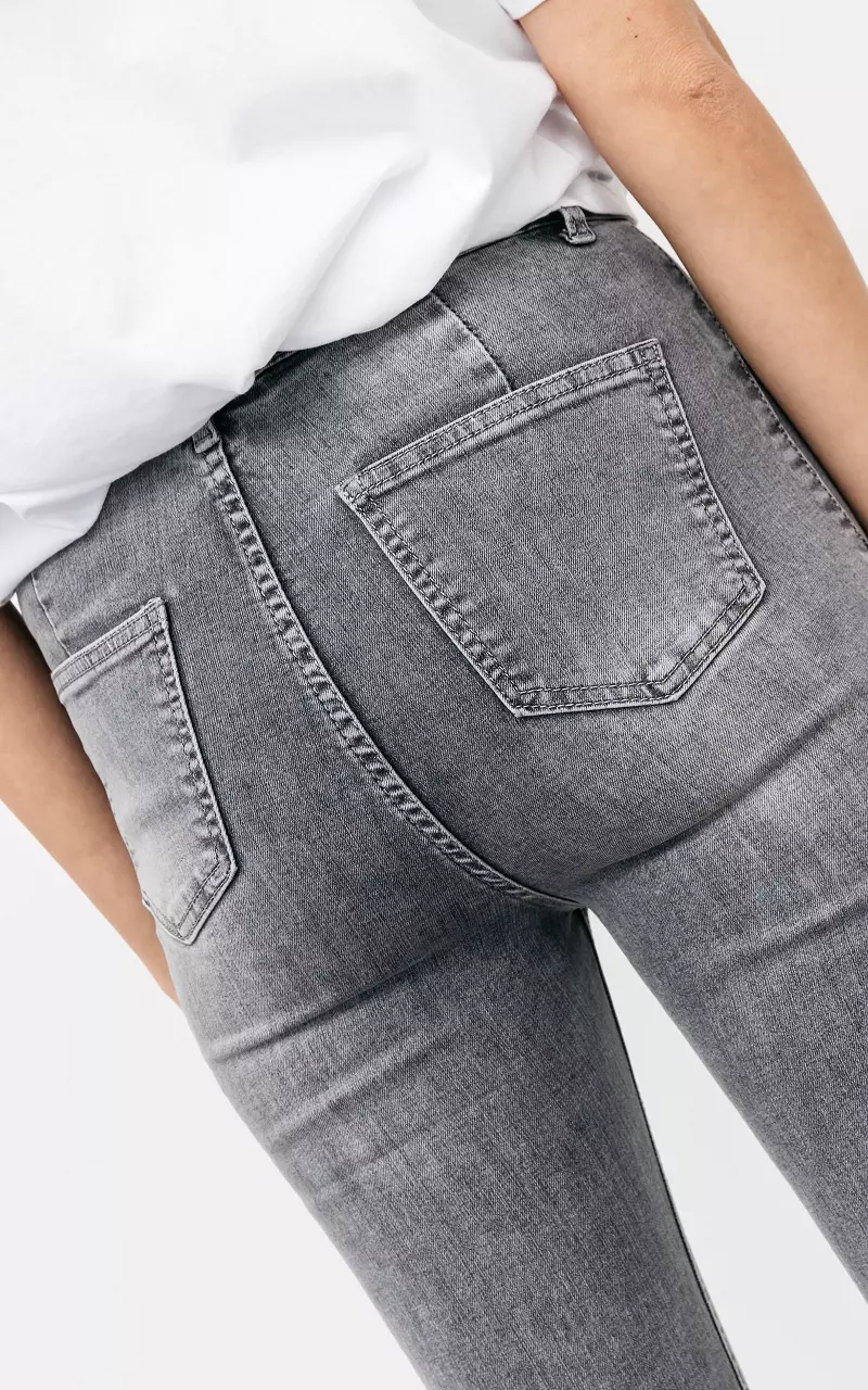 High-waist skinny jeans Grey