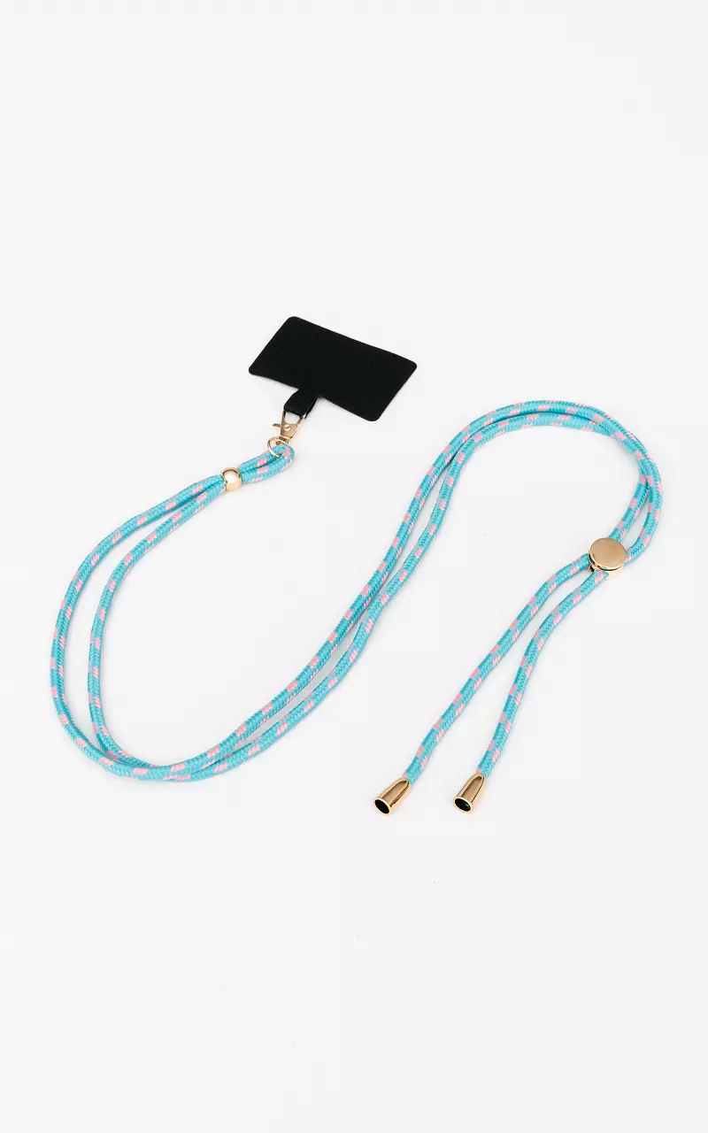 Telephone cord with gold-coated details Light Blue Light Pink