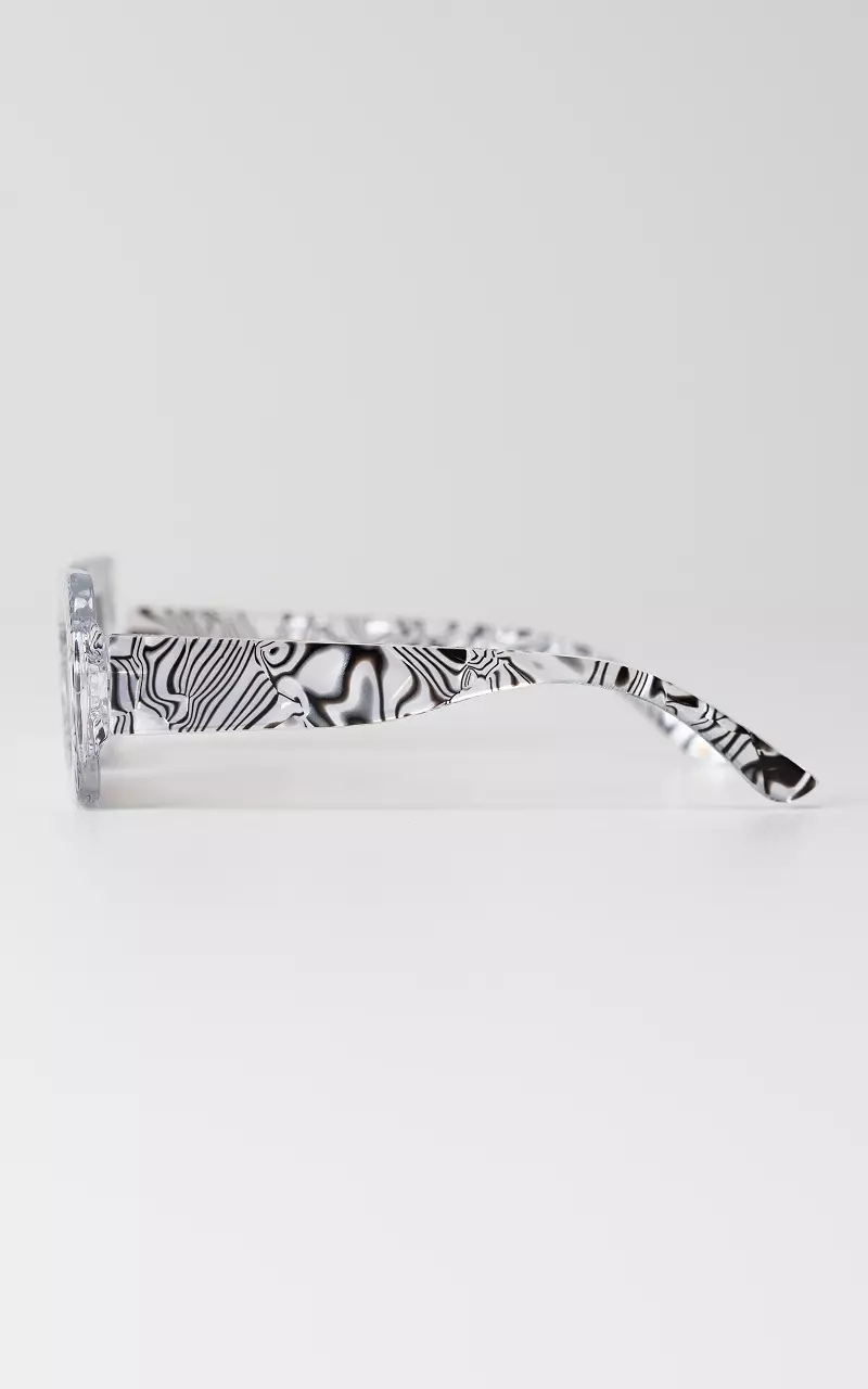Zonnebril met kunststof frame Zilver Donkerbruin