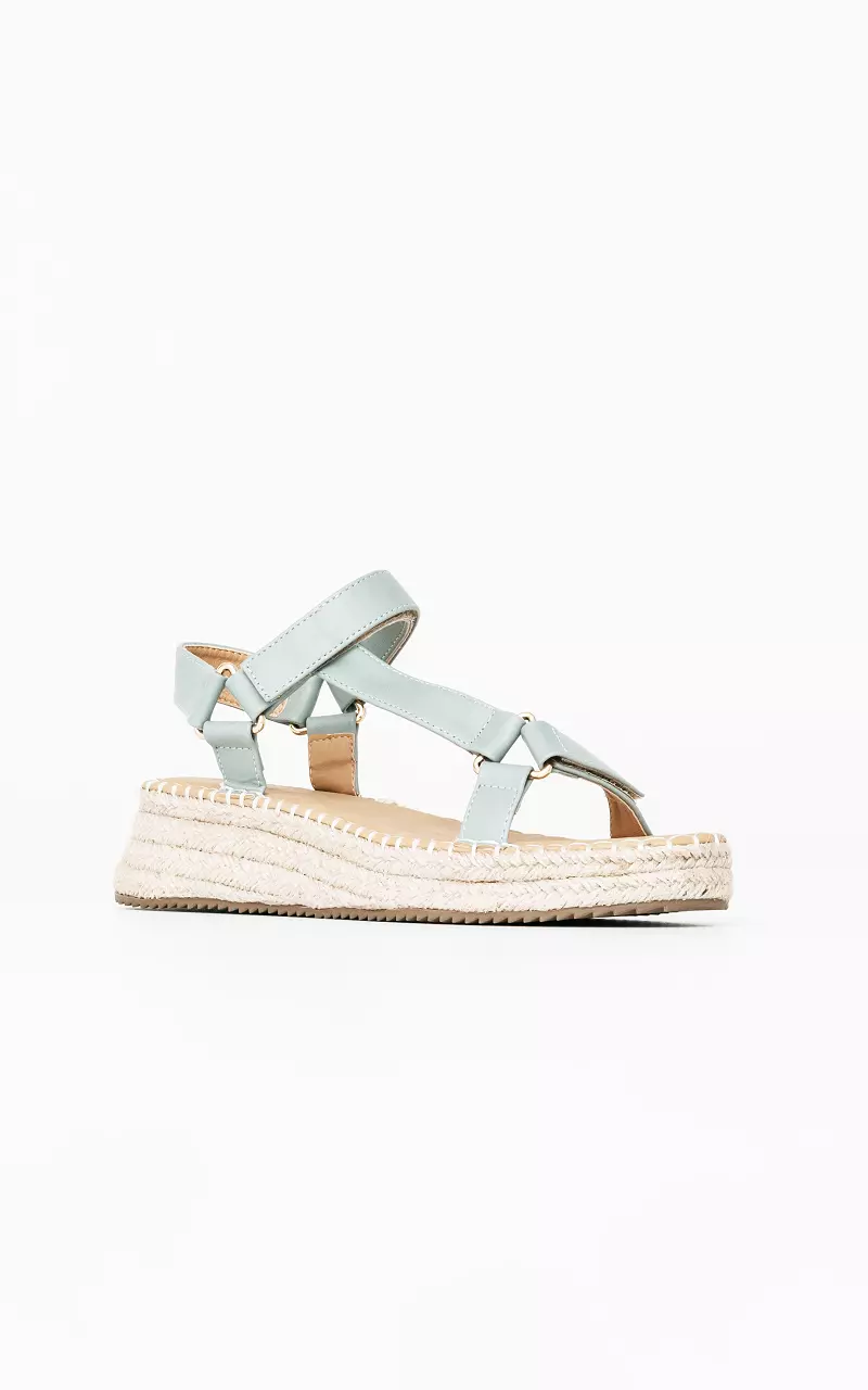 Sandals with braided sole Mint