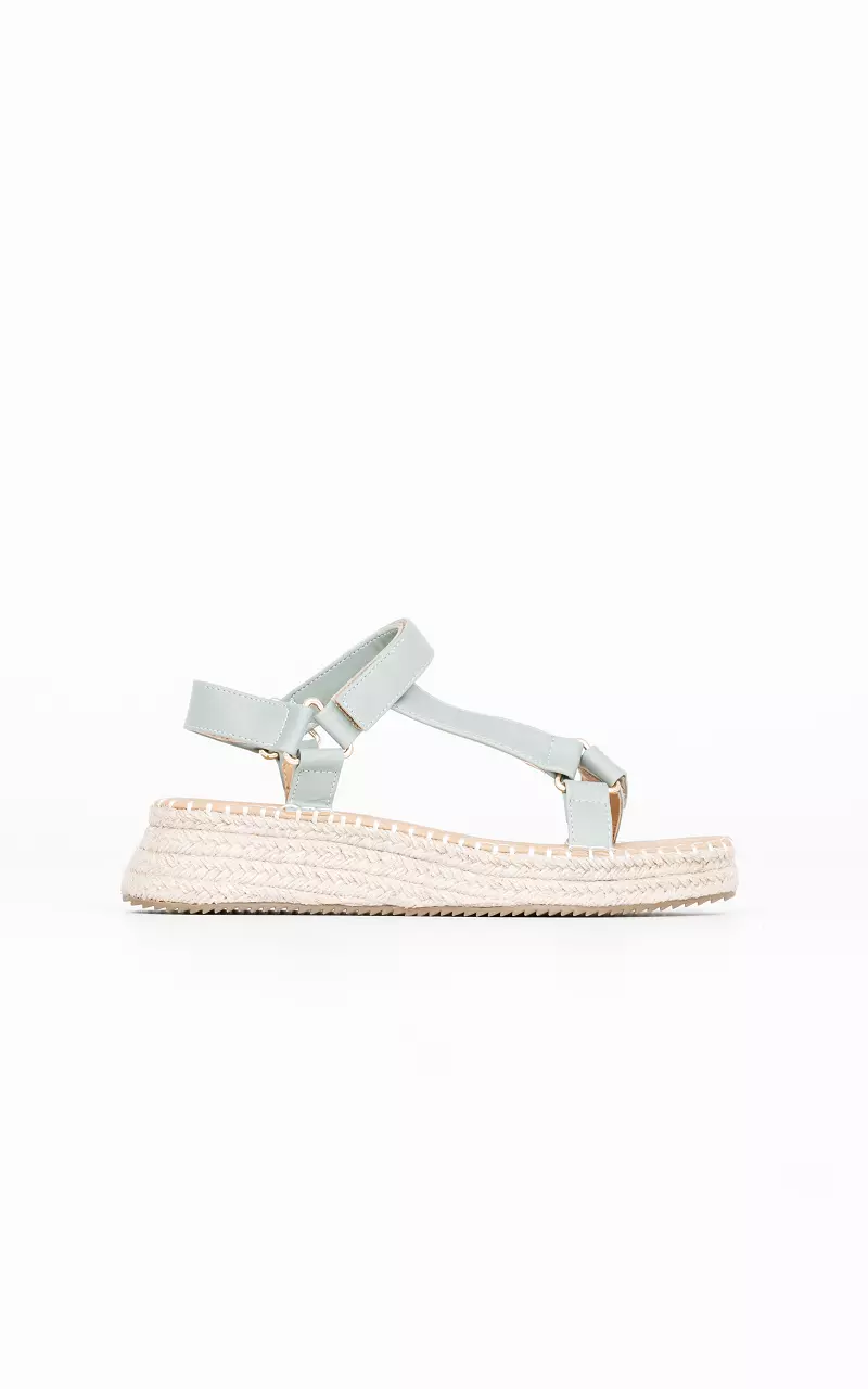 Sandals with braided sole Mint