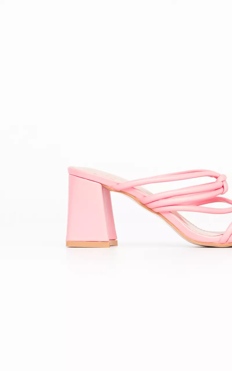 Heels with squared nose Pink