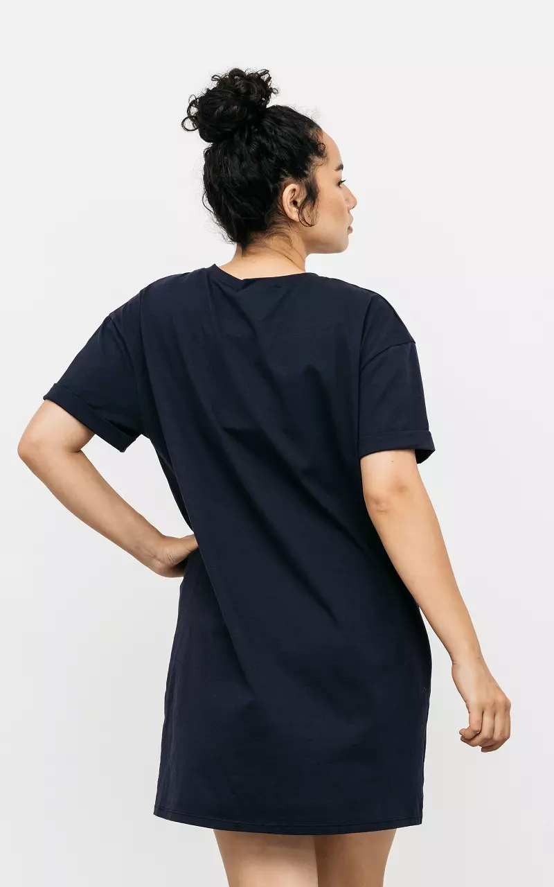 Basic t-shirt jurk Donkerblauw