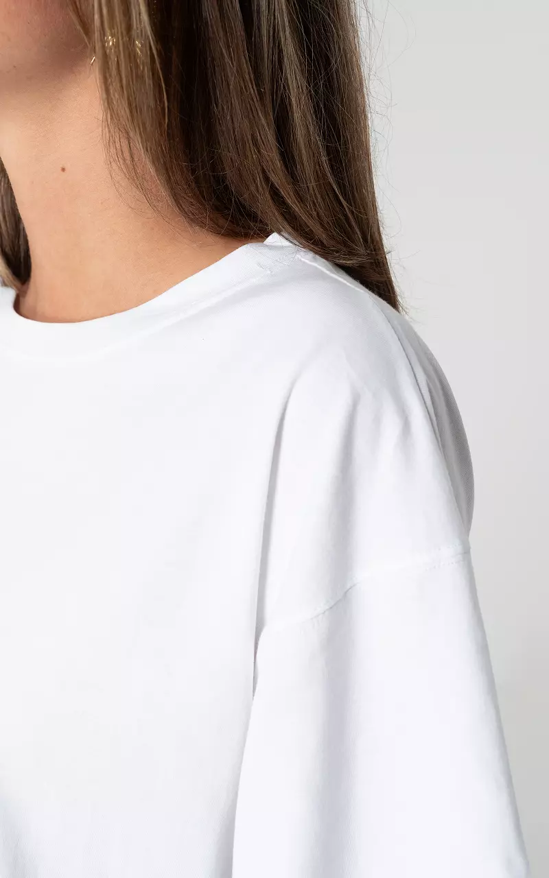 Basic Baumwollshirt Weiß
