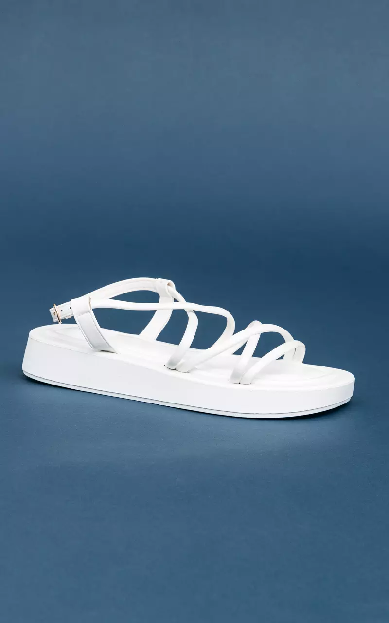 Sandaal met bandjes Wit