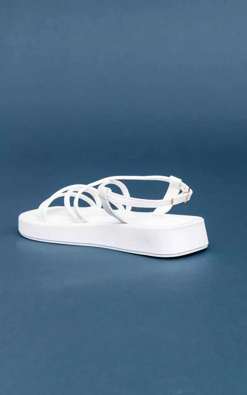 Riemchen-Sandalen  Weiß