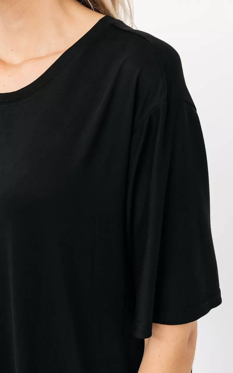 Maxi t-shirt jurk Zwart