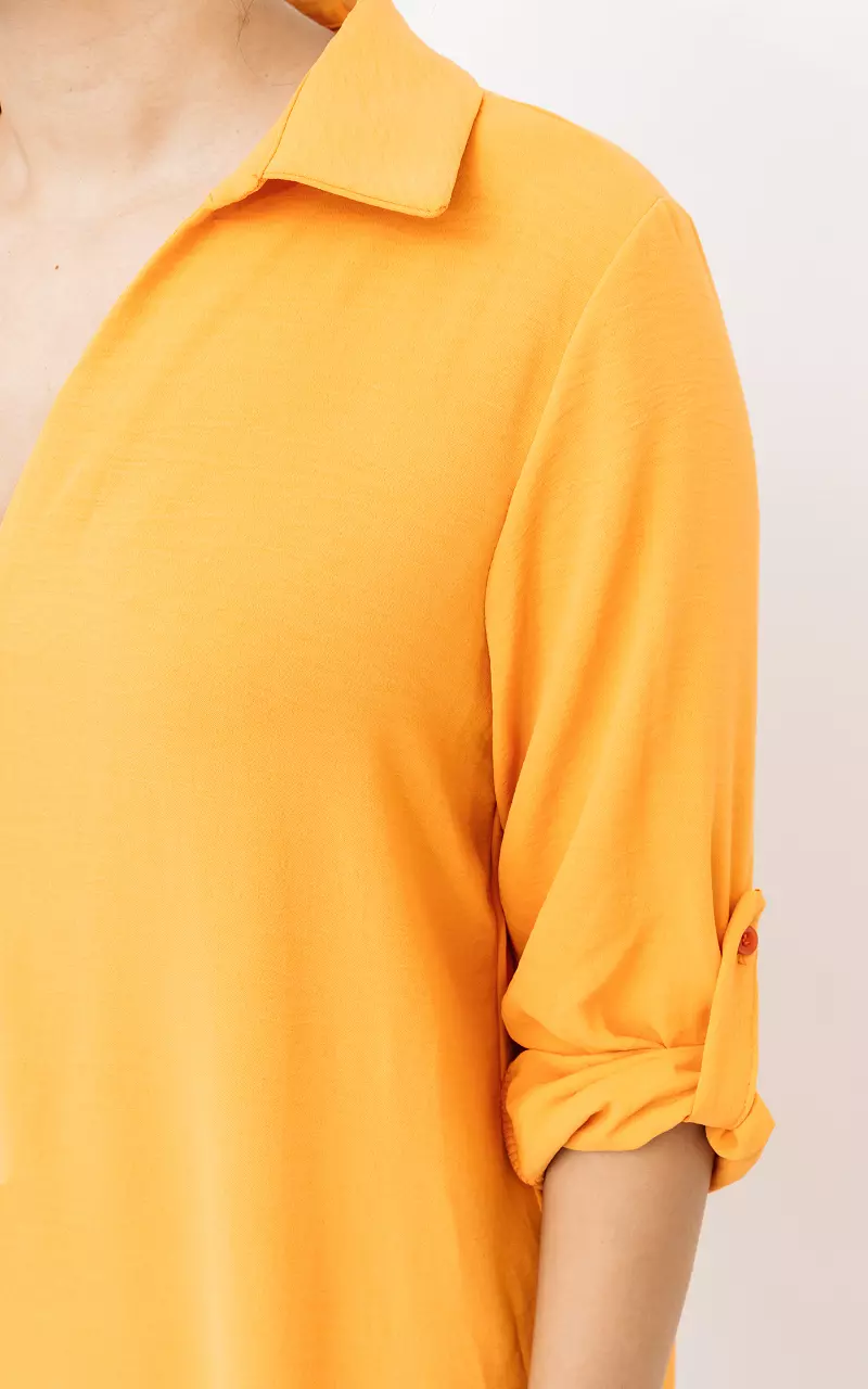 Luftiges Hemdkleid Orange