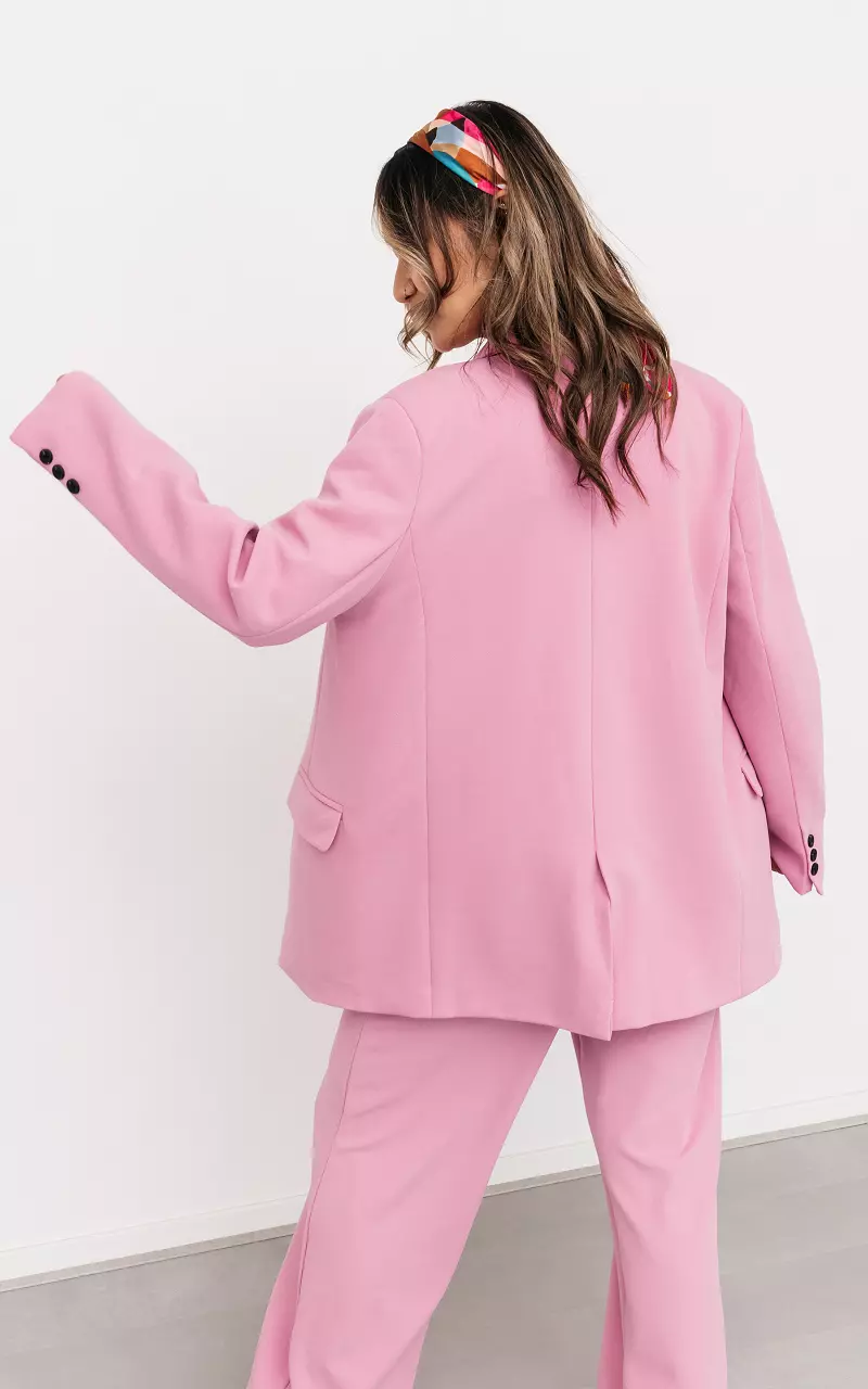 Oversized Blazer mit Schulterpolster Pink