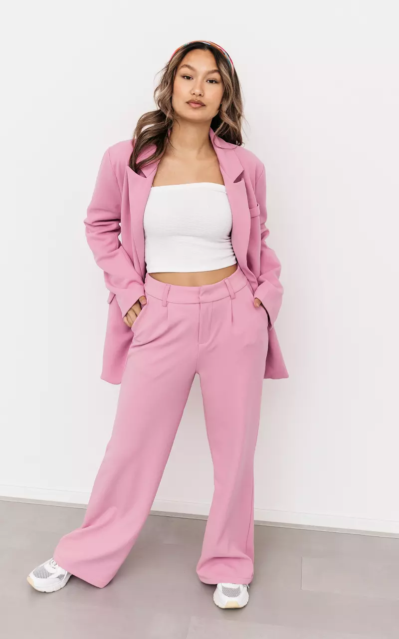 Wide leg trousers with pockets Pink
