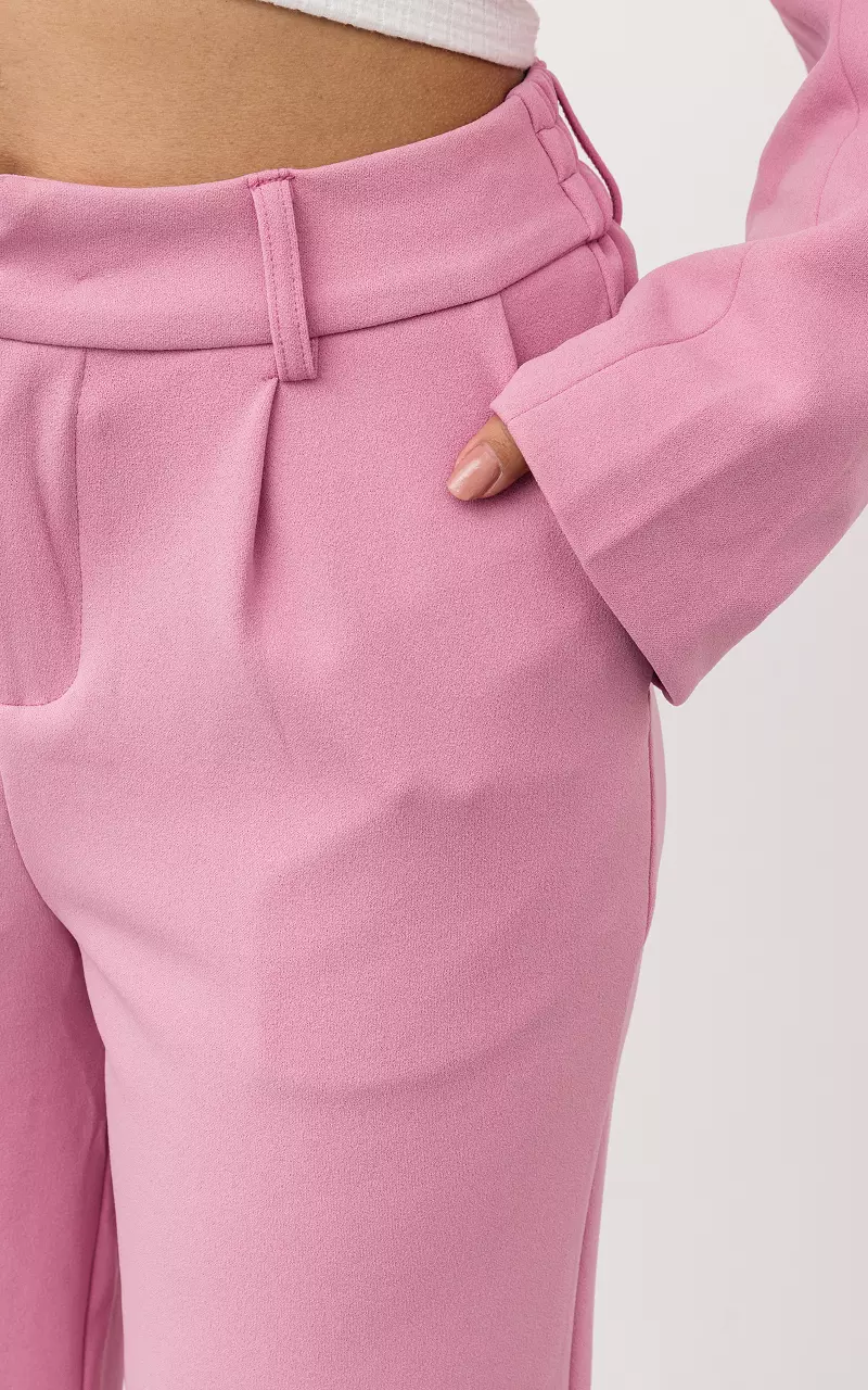 Wide leg trousers with pockets Pink