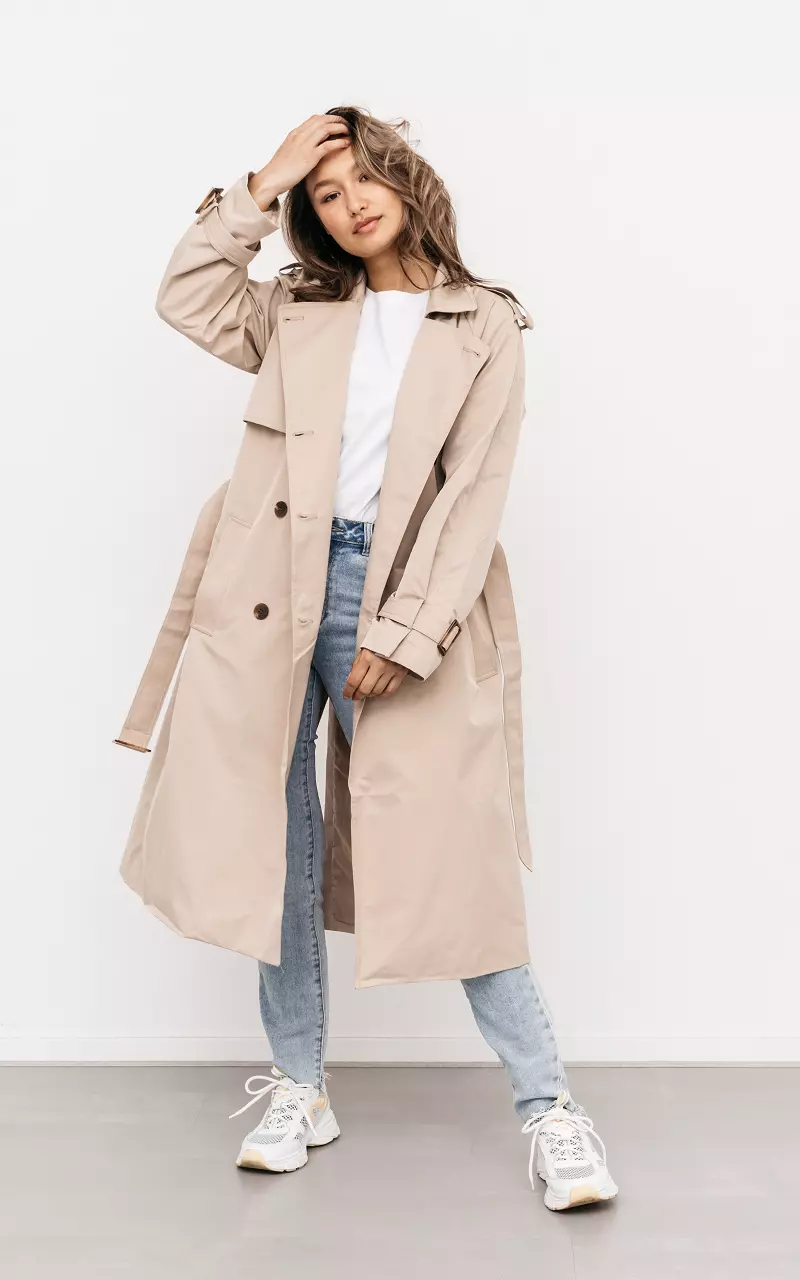 Trenchcoat with belt Light Brown