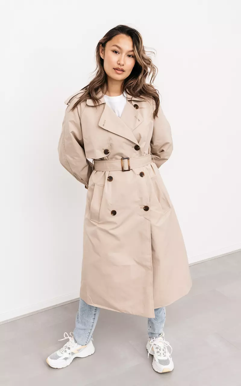 Trenchcoat with belt Light Brown