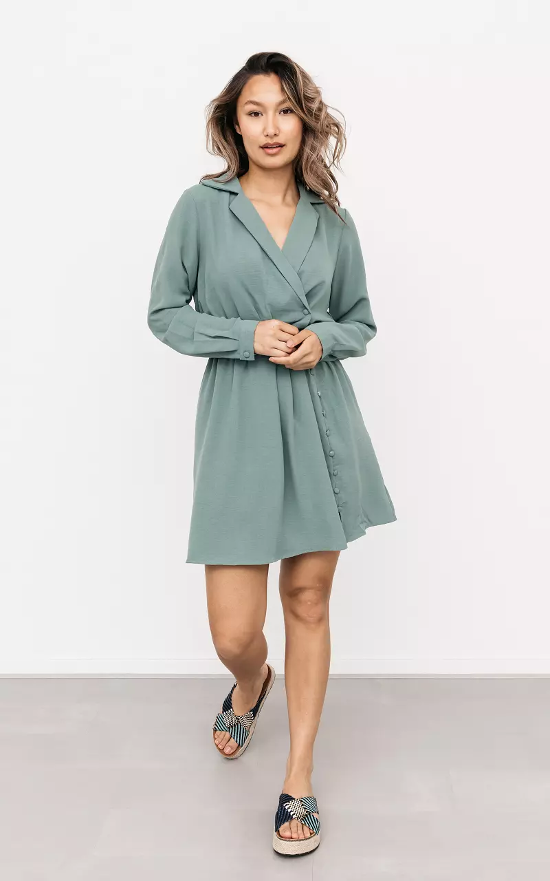 Dress with elasticated waist Mint