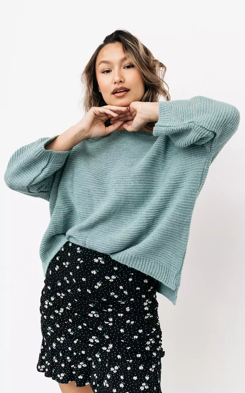 Sweater with round neck Mint
