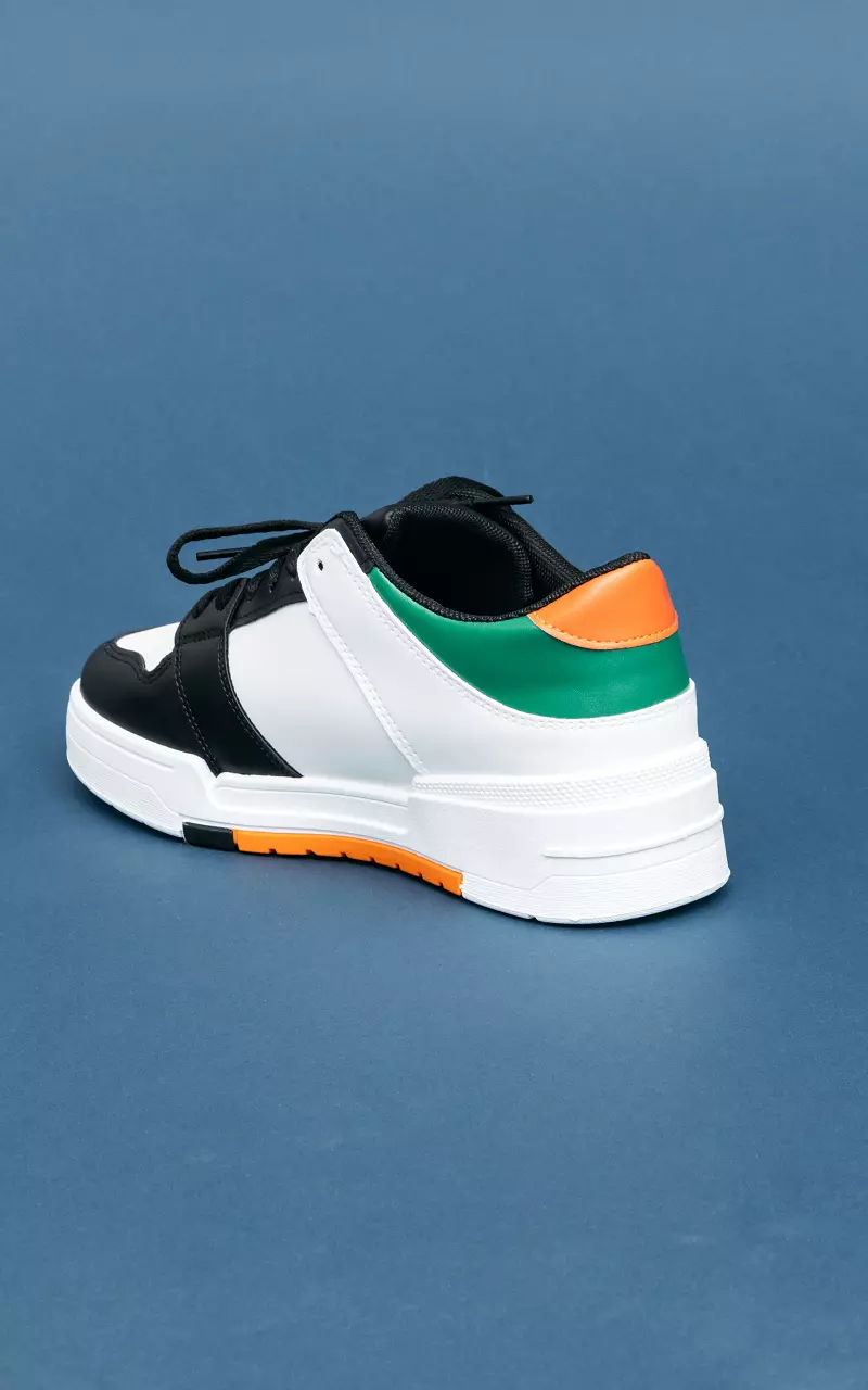 Sneakers with thick sole Black Green