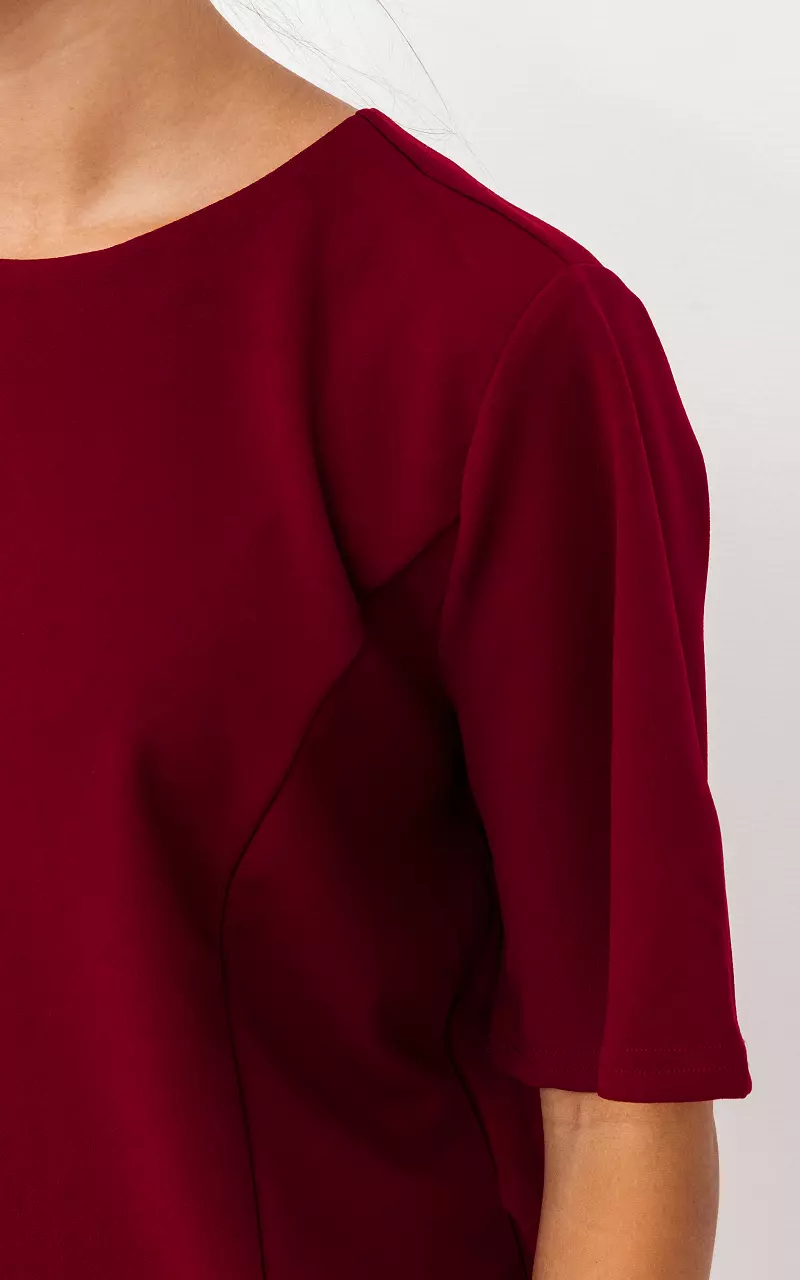 Shirt with round neck Bordeaux