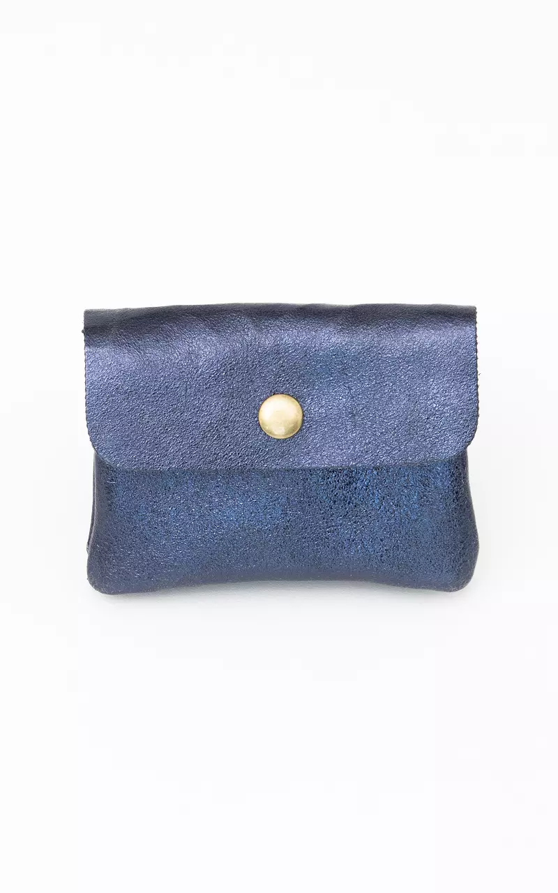 Metallic wallet with stud Dark Blue