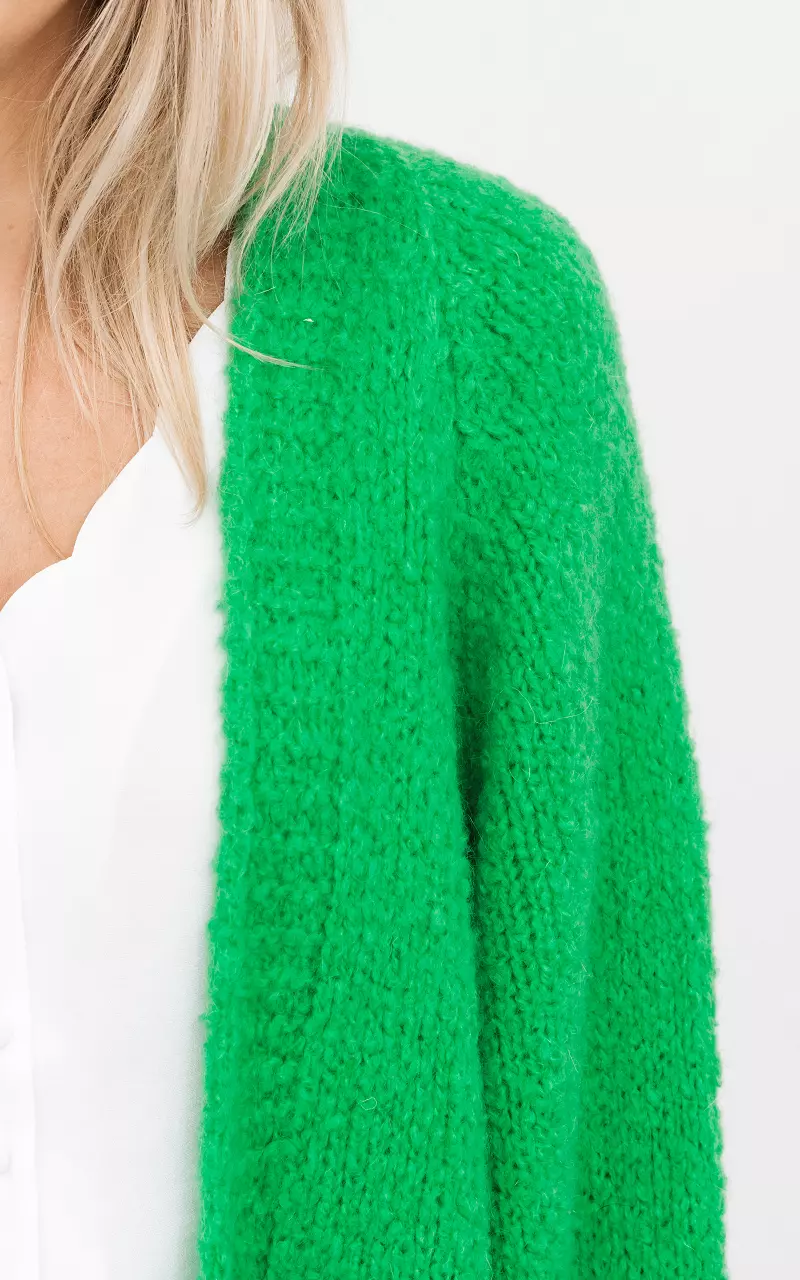 Knitted cardigan Green