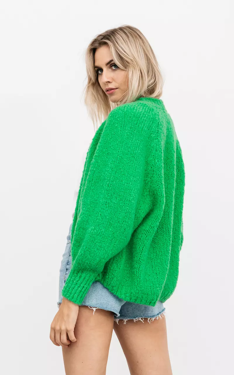 Knitted cardigan Green
