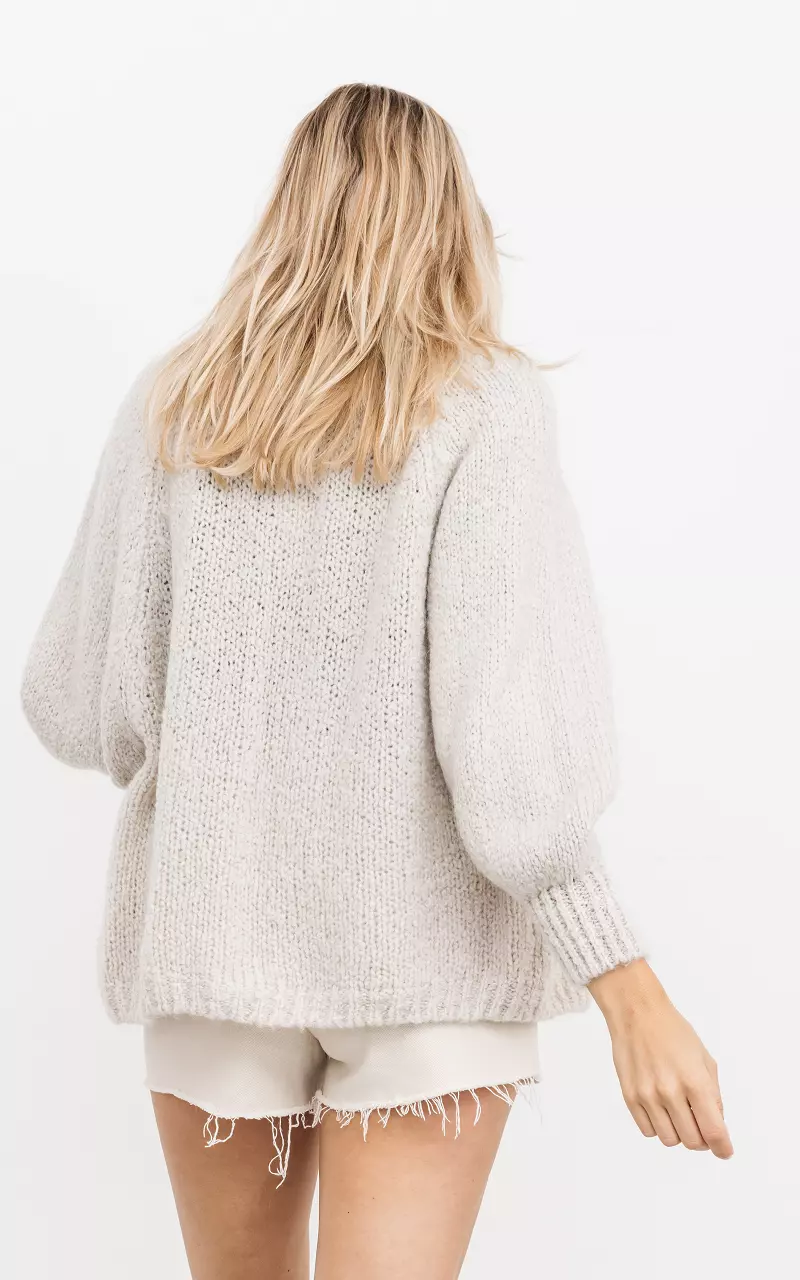Knitted cardigan Beige