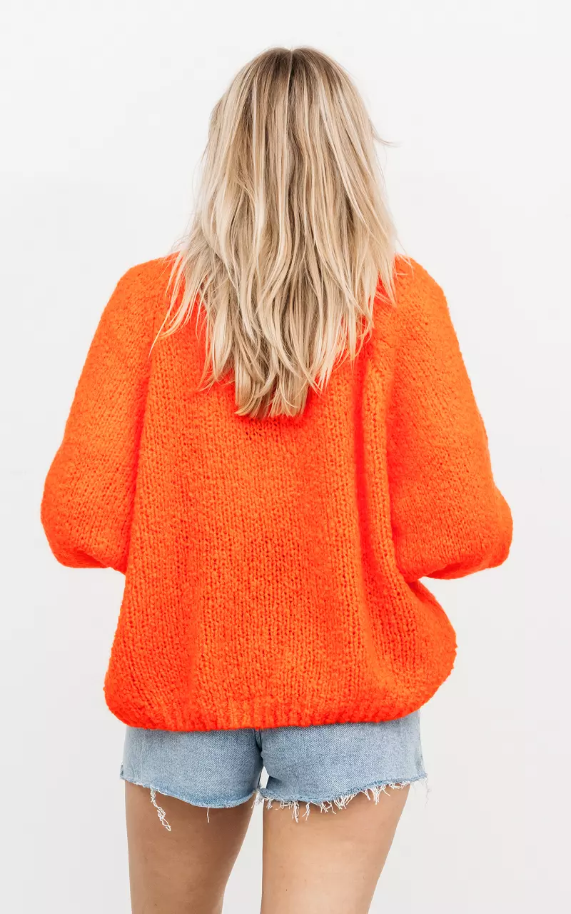 Knitted cardigan Orange