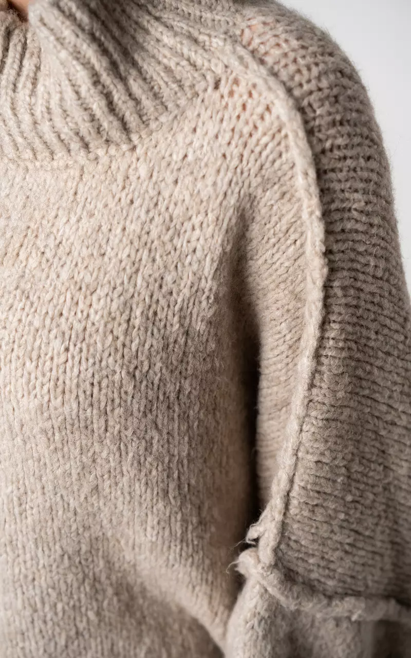 Pullover im Poncho-Look Beige