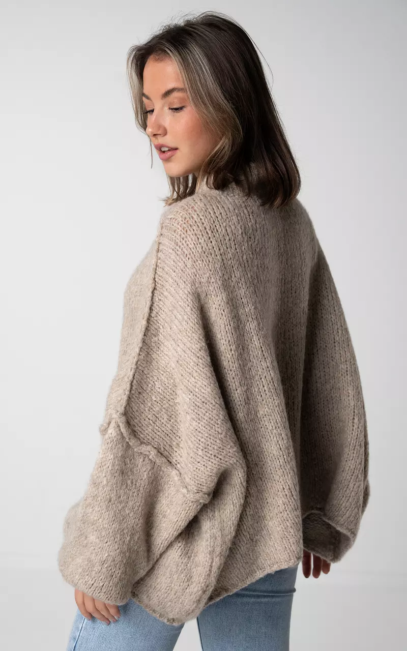 Oversized woolen sweater Beige