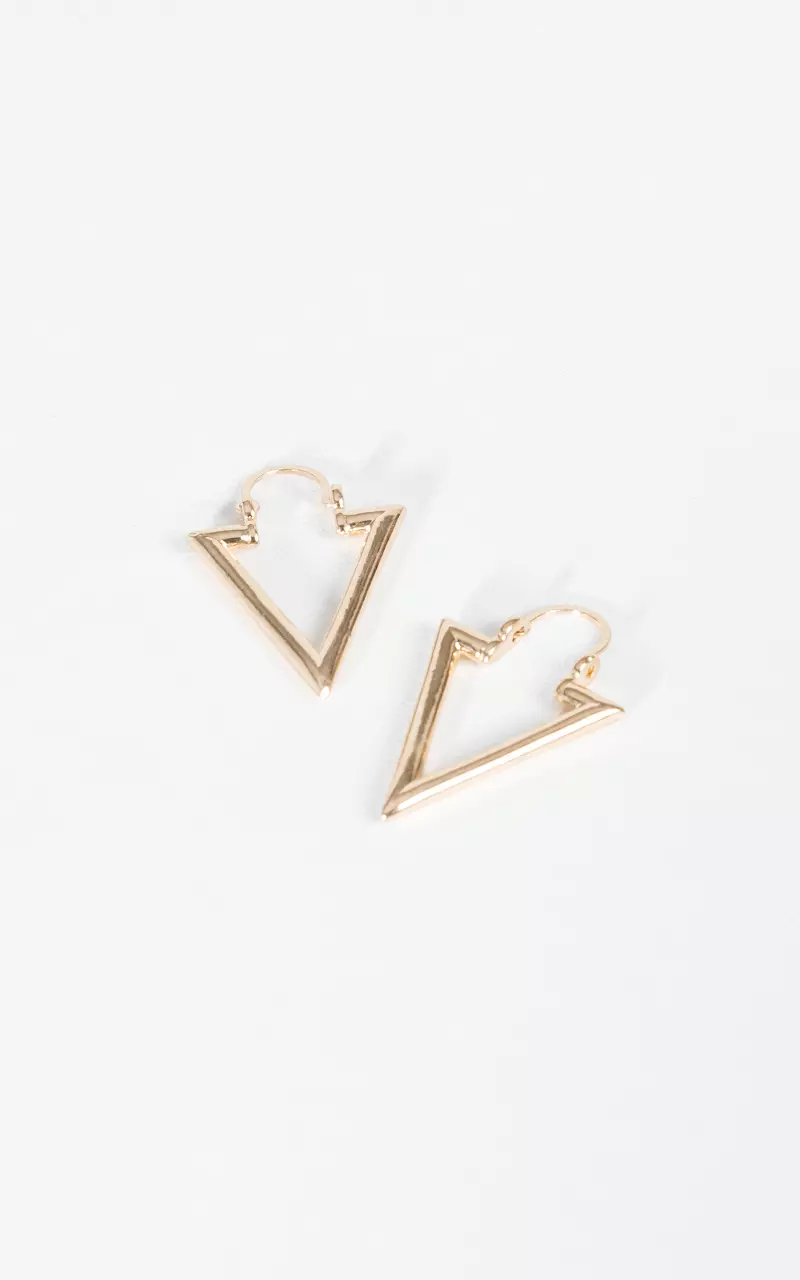 Gold filled earrings triangle shape Gold
