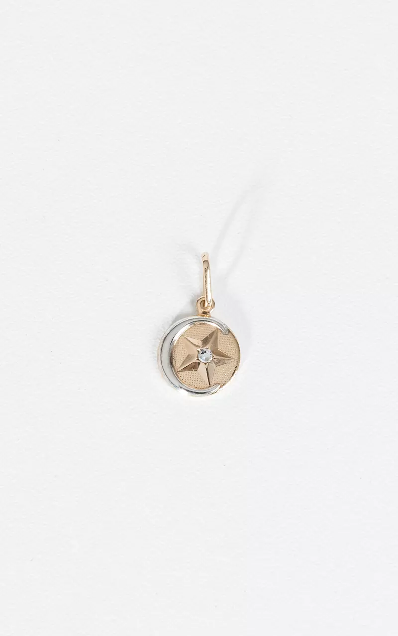 Gold filled charm with star Gold Silver