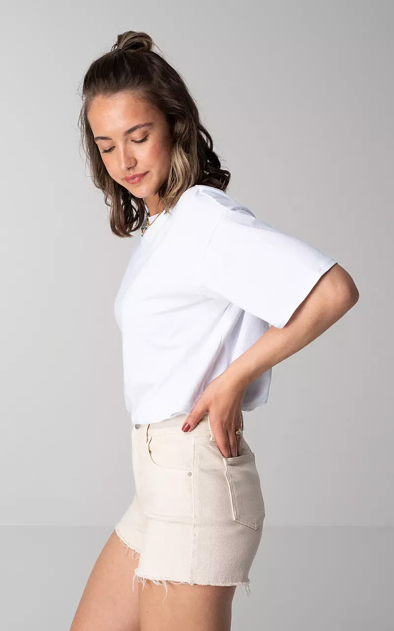 Oversized Basic-Shirt  Weiß