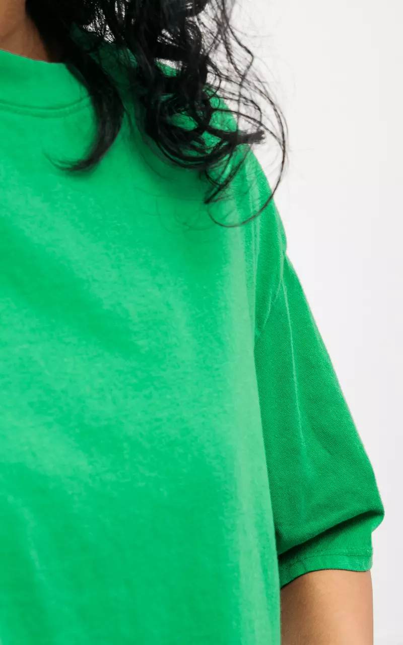 Oversized basic shirt Groen