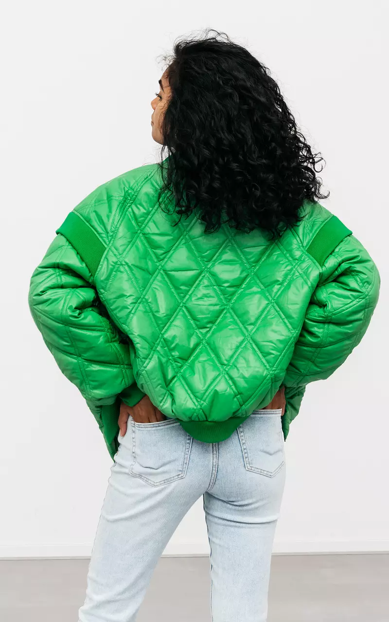 Oversized jacket with pockets Green