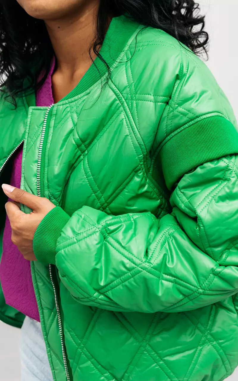 Oversized jas met zakken Groen