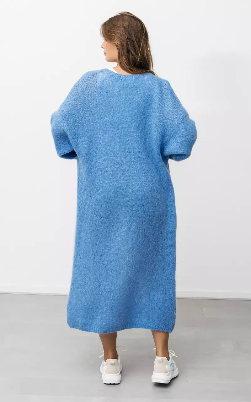 Long knitted cardigan Blue