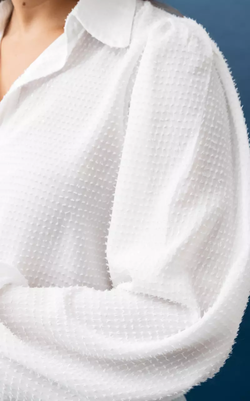 Blouse with glittery detail White