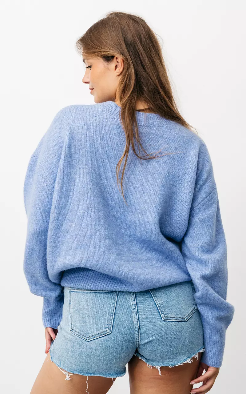 Round neck sweater Blue