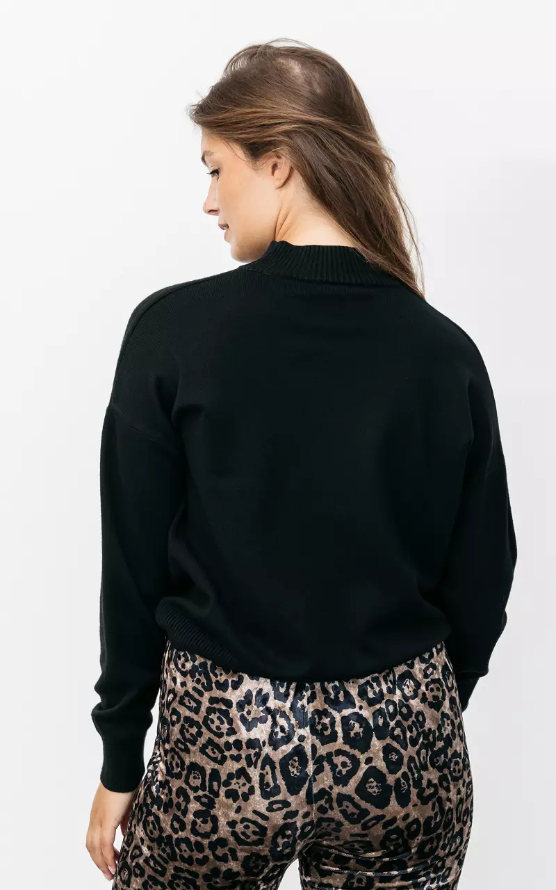 Basic turtleneck sweater Black